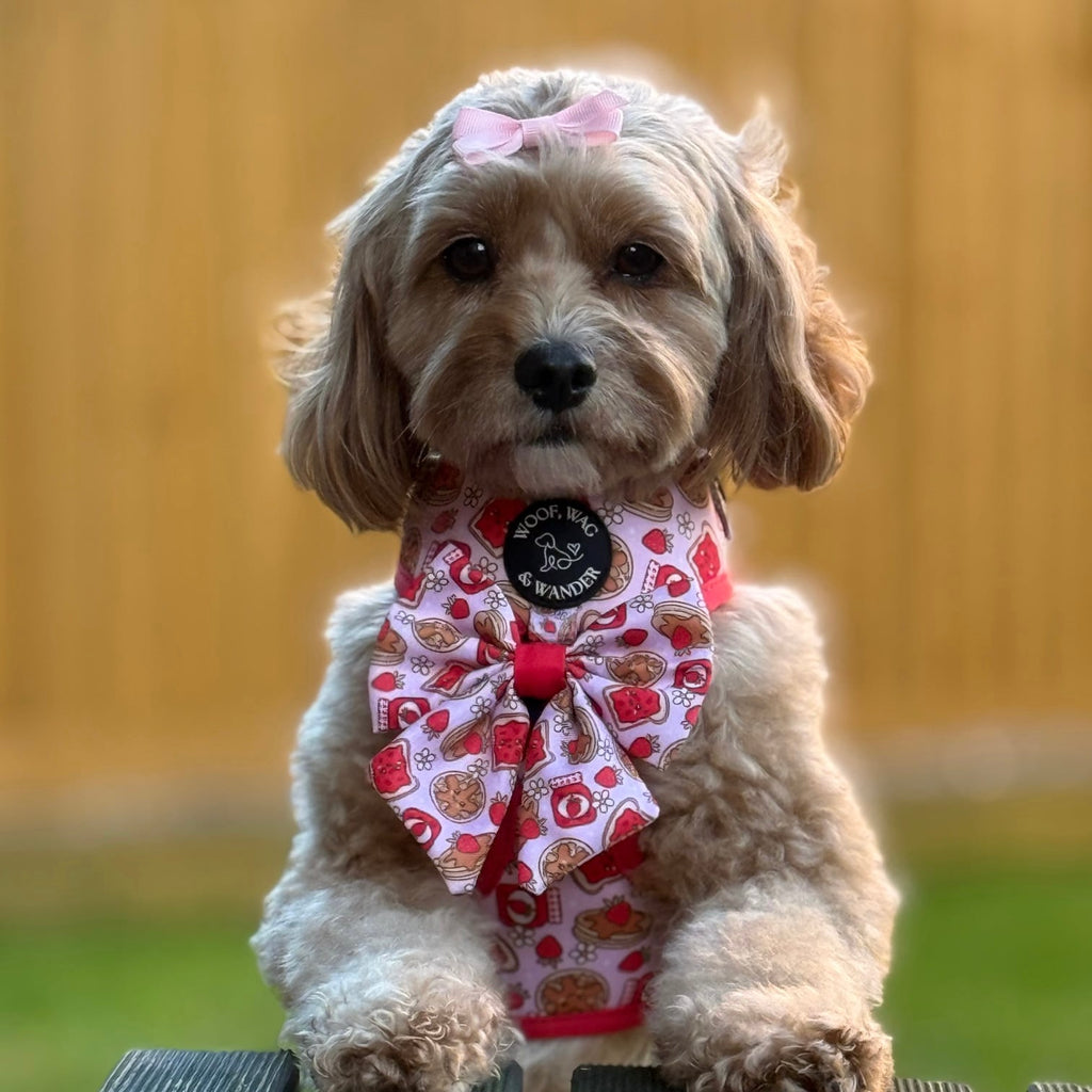 Strawberry Woofles Bow