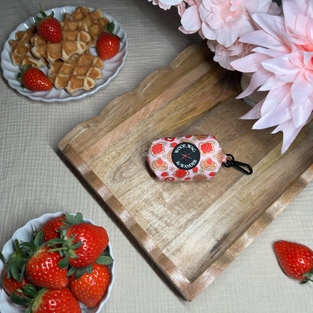 Strawberry Woofles Poop Bag Holder
