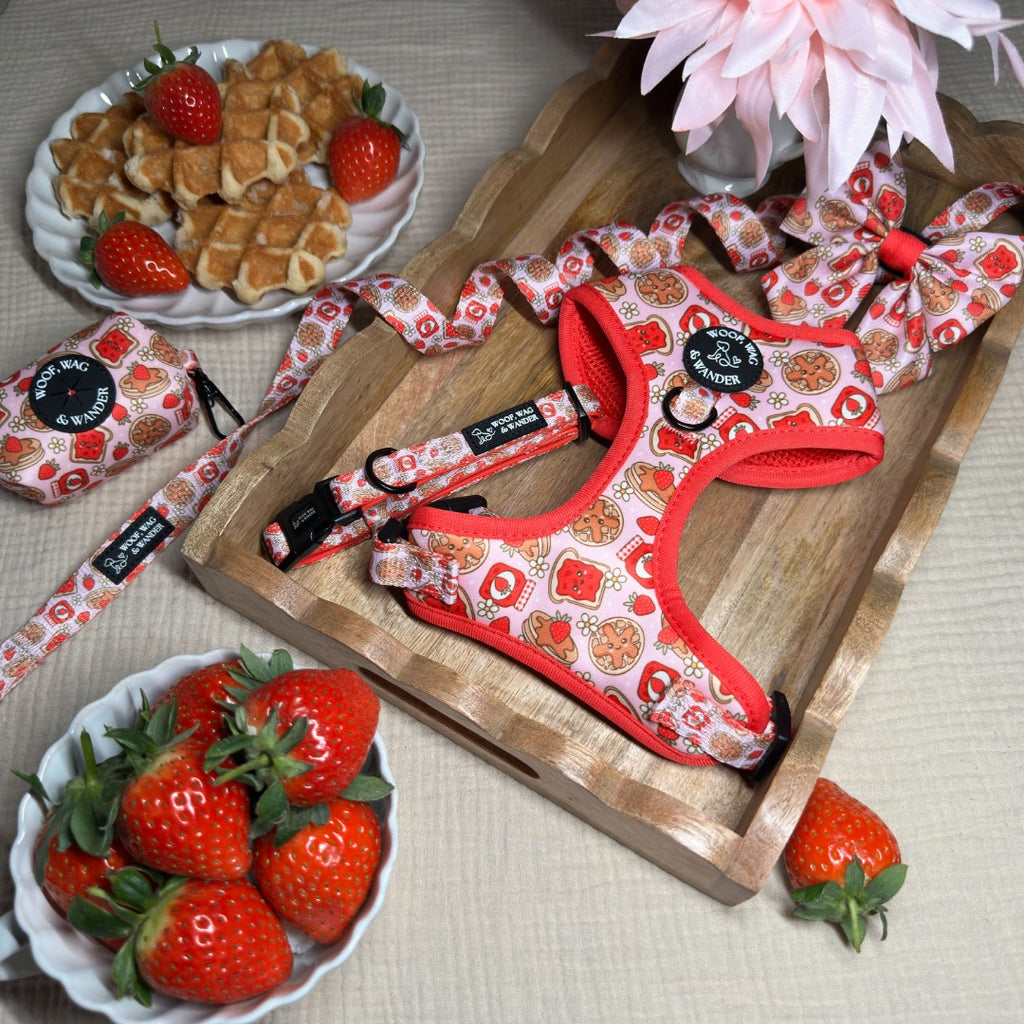 Strawberry Woofles Bow